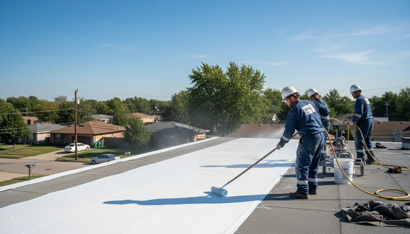 Commercial roof coating in Melvin, IL near me